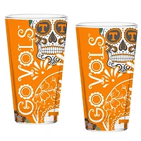 Tennessee Volunteers Two-Pack 16oz Dia De Los Muertos Pint Glass Set