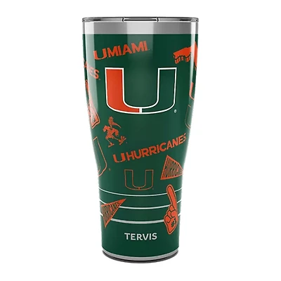 Tervis Miami Hurricanes 30oz Swag Tumbler With Slider Lid