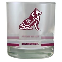 Texas AM Aggies 10oz Banded Rocks Glass