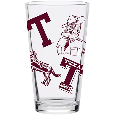 Texas AM Aggies 16oz Medley Vintage Pint Glass