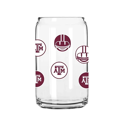 Texas AM Aggies 16oz Smiley Can Glass