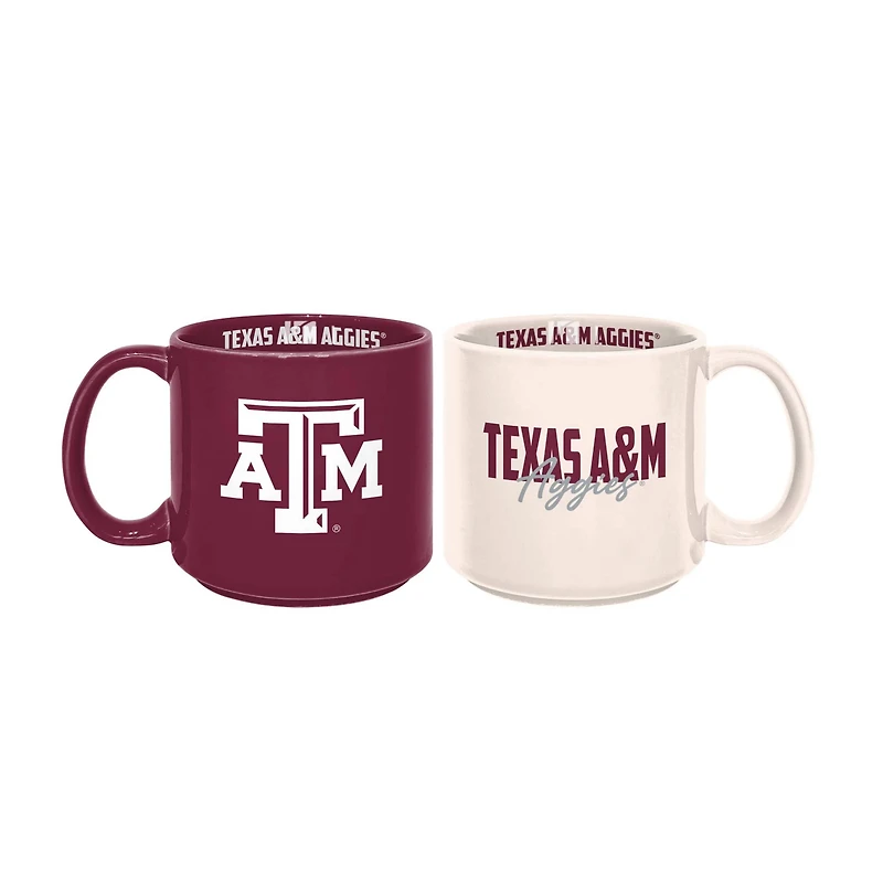 Texas AM Aggies 2-Pack 15oz Stackable Mug Set