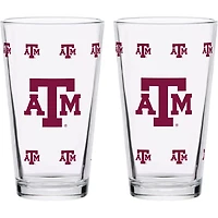 Texas AM Aggies Two-Pack Knockout 16oz Pint Glass Set