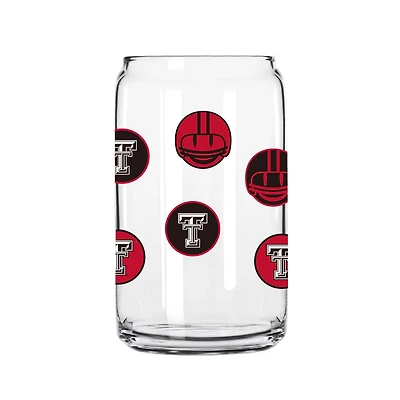 Texas Tech Raiders 16oz Smiley Can Glass
