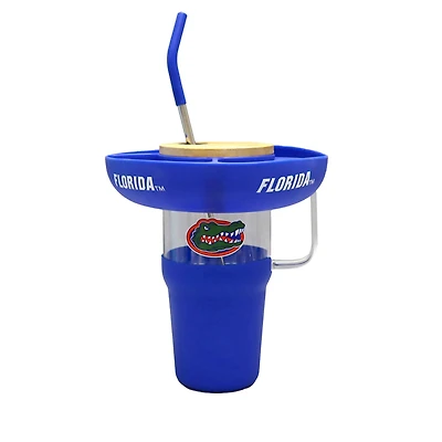 The Memory Company Florida Gators 40oz Glass Tumbler with Silicone Snack Tray