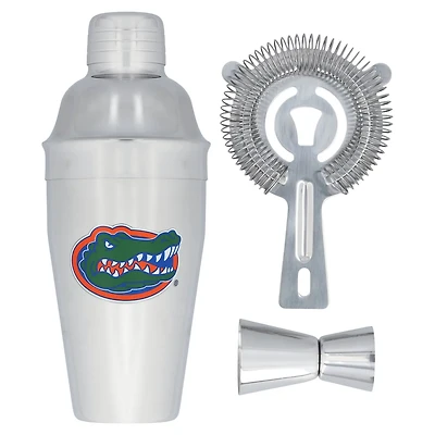 The Memory Company Florida Gators Stainless Steel Shaker Strainer  Jigger Set