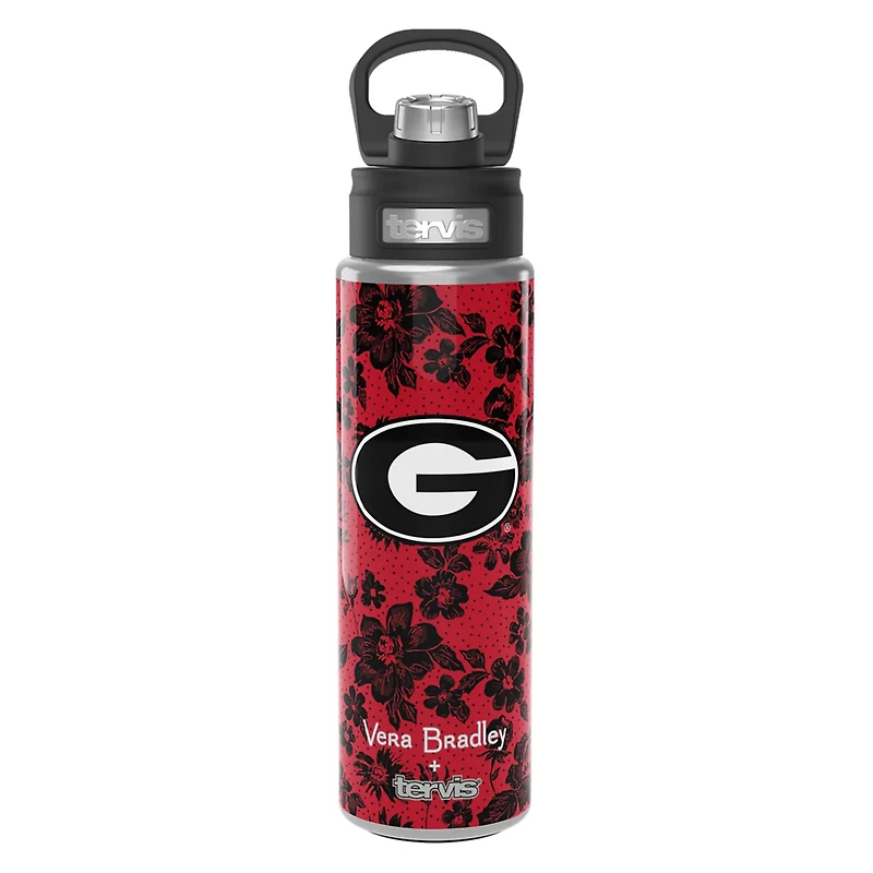 Vera Bradley x Tervis Georgia Bulldogs 24oz Wide Mouth Bottle with Deluxe Lid
