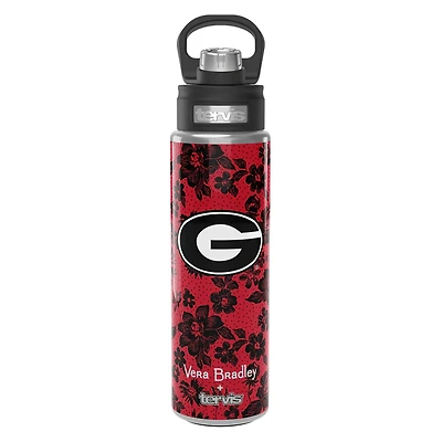 Vera Bradley x Tervis Georgia Bulldogs 24oz Wide Mouth Bottle with Deluxe Lid