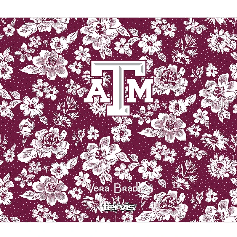 Vera Bradley x Tervis Texas AM Aggies 24oz Wide Mouth Bottle with Deluxe Lid