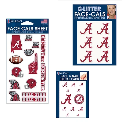 WinCraft Alabama Crimson Tide 4" x 7" Waterless Tattoos Set