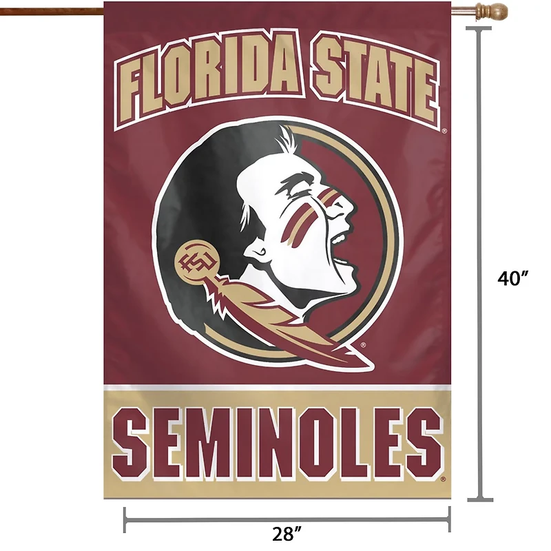 WinCraft Florida State Seminoles 28" x 40" Full Name Single-Sided Vertical Banner