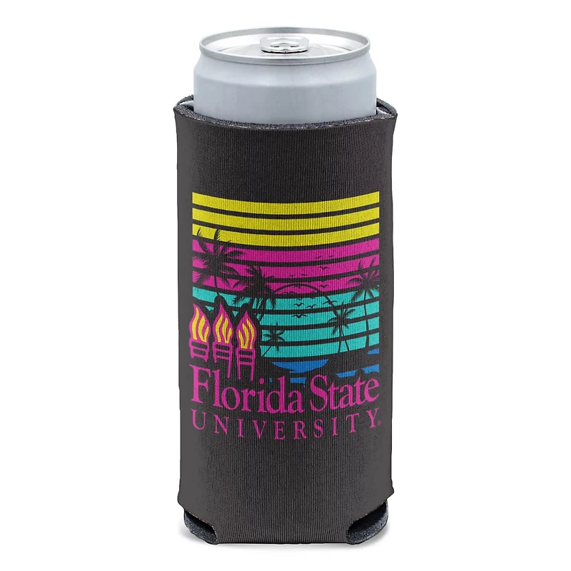 WinCraft Florida State Seminoles Beach Club 12oz Sunset TIki Slim Can Cooler