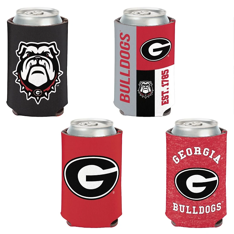 WinCraft Georgia Bulldogs 4-Pack 12oz Can Cooler Set