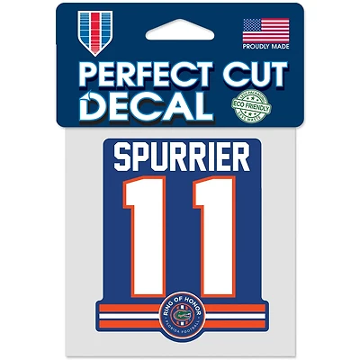 WinCraft Steve Spurrier Florida Gators 4" x 4" Ring of Honor Perfect Cut Decal
