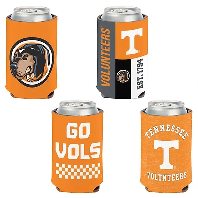WinCraft Tennessee Volunteers 4-Pack 12oz Can Cooler Set
