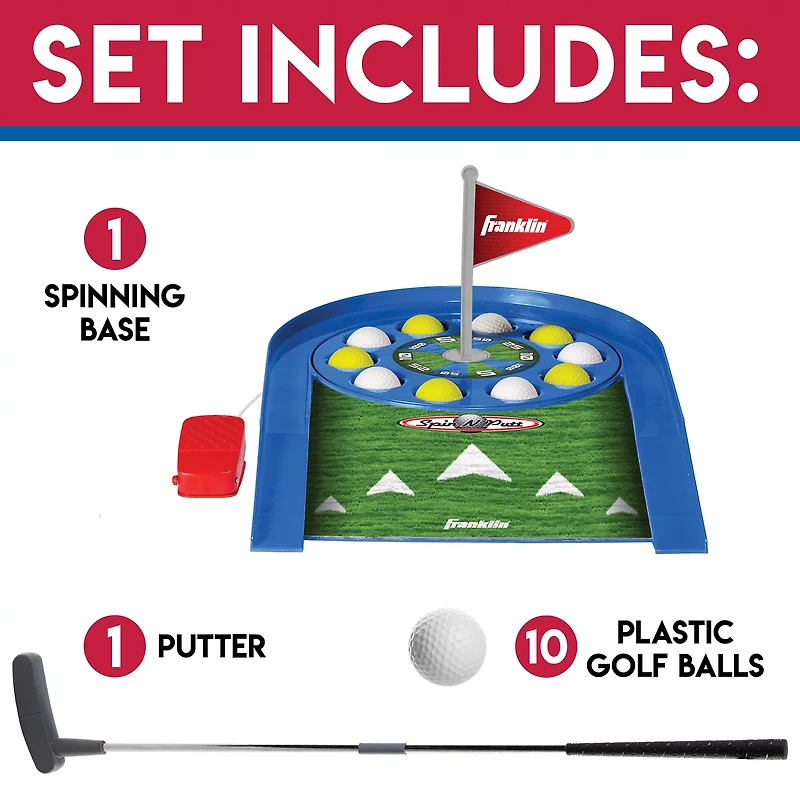 Franklin Kids' Indoor Spin N Putt Golf Set