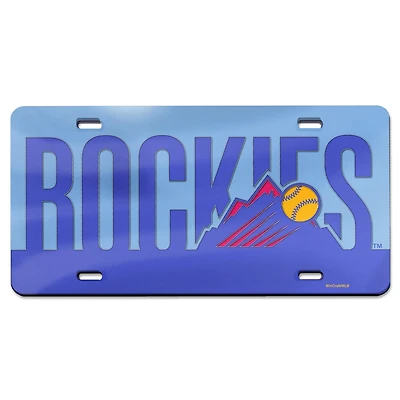 WinCraft Colorado Rockies 2025 City Connect Laser Cut Acrylic License Plate
