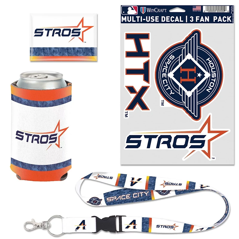 Wincraft Houston Astros 2025 City Connect Four-Piece Fan Pack
