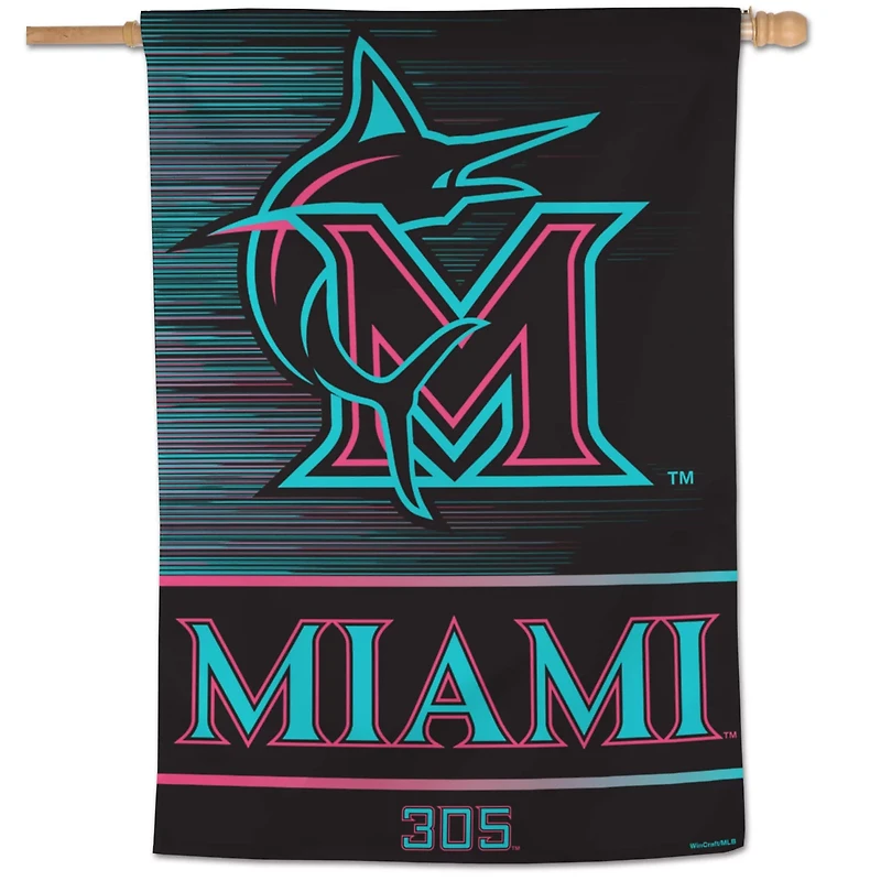 WinCraft Miami Marlins 28" x 40" Single-Sided Vertical Banner