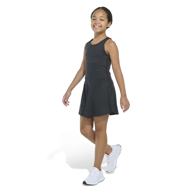 adidas Girls' Melange Flounce Dress
