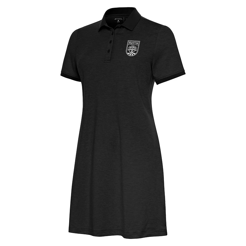 Antigua Austin FC White Logo Play Through Polo Dress