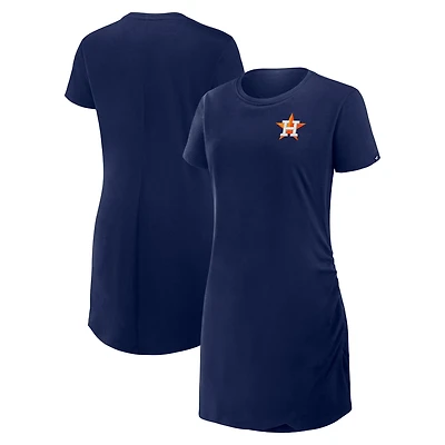 Fanatics Houston Astros Ruched Drape T-Shirt Dress