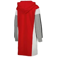 G-III 4Her by Carl Banks /White Chicago Bulls Bootleg Long Sleeve Hoodie T-Shirt Dress