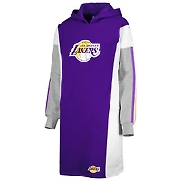 G-III 4Her by Carl Banks /White Los Angeles Lakers Bootleg Long Sleeve Hoodie T-Shirt Dress