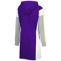 G-III 4Her by Carl Banks /White Los Angeles Lakers Bootleg Long Sleeve Hoodie T-Shirt Dress