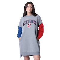 G-III 4Her by Carl Banks Chicago Cubs Free Ball Long Sleeve Sneaker Dress