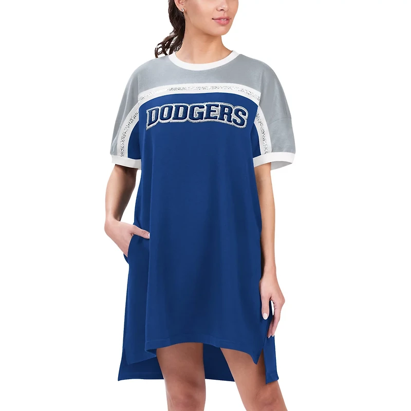 G-III 4Her by Carl Banks Gray Los Angeles Dodgers Circus Catch Sneaker Dress