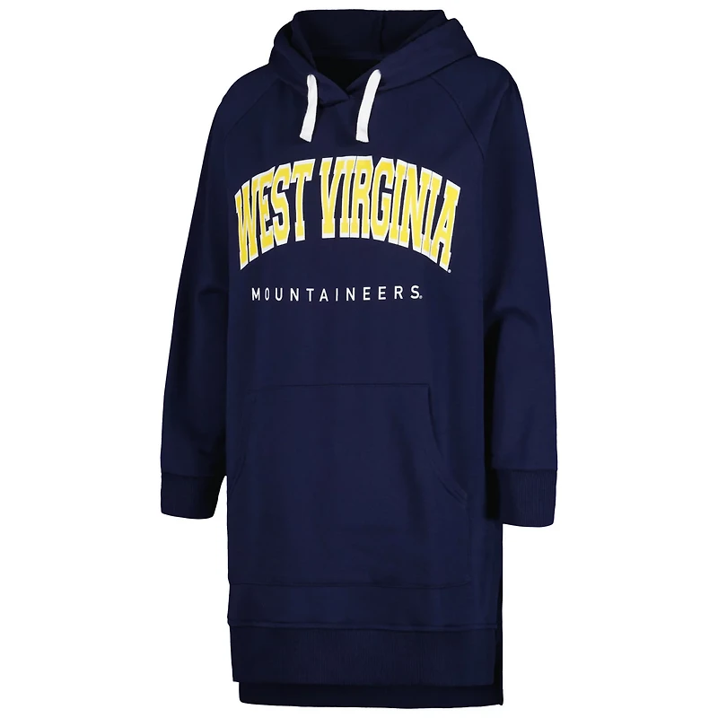 Gameday Couture West Virginia Mountaineers Take a Knee Raglan Hooded Sweatshirt Dress