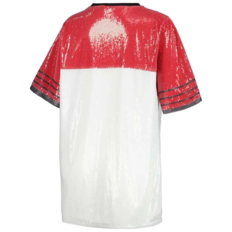 Gameday Couture Wisconsin Badgers Chic Full Sequin Jersey Dress