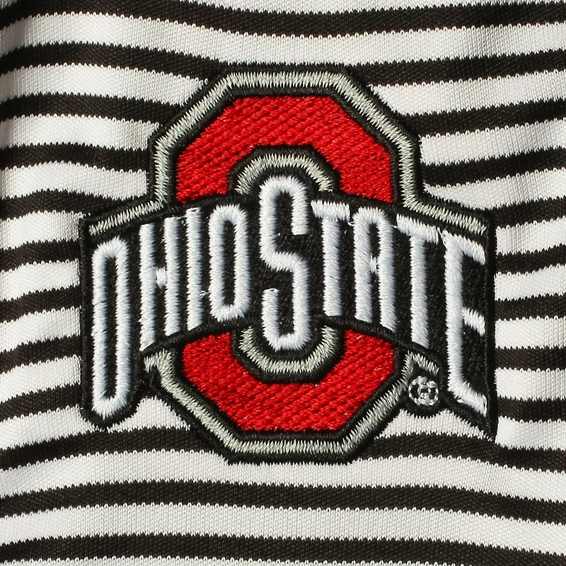 Garb White Ohio State Buckeyes Carson Striped Short Sleeve Bodysuit