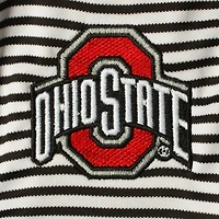 Garb White Ohio State Buckeyes Carson Striped Short Sleeve Bodysuit