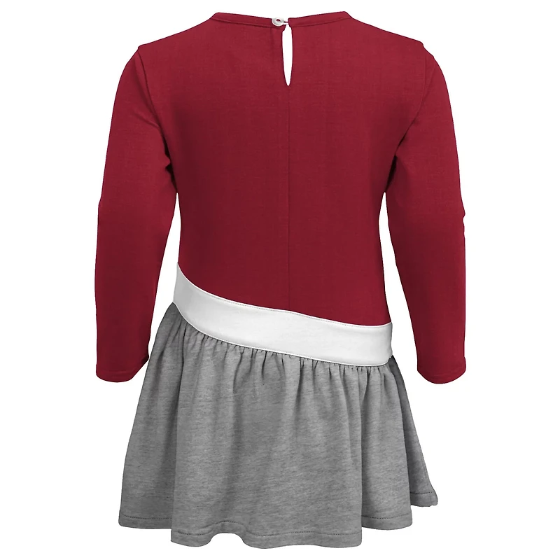 Girls /Heathered Gray Oklahoma Sooners Heart to Heart French Terry Dress
