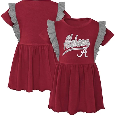 Girls Alabama Tide Too Cute Tri-Blend Dress