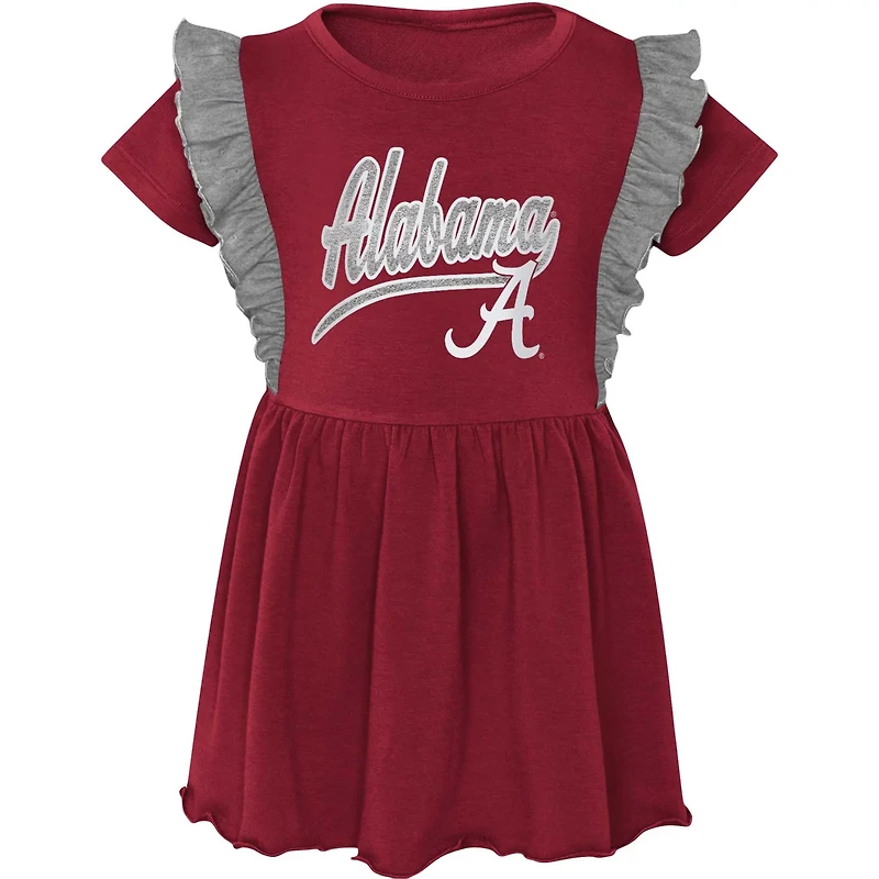 Girls Alabama Tide Too Cute Tri-Blend Dress