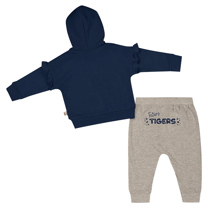 Girls Colosseum Auburn Tigers Patches Fleece Pullover Hoodie and Pants Set