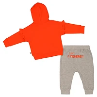 Girls Colosseum Clemson Tigers Patches Fleece Pullover Hoodie and Pants Set