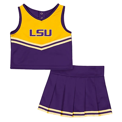 Girls Colosseum LSU Tigers Time For Recess Cheer Top  Skirt Set