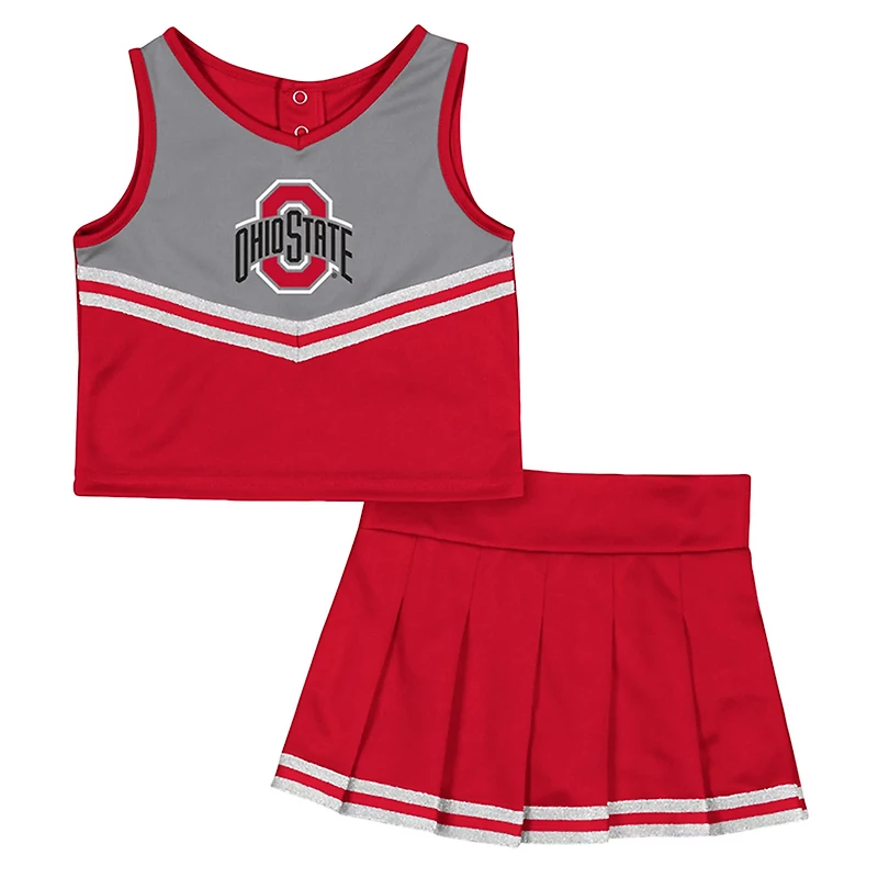 Girls Colosseum Ohio State Buckeyes Time For Recess Cheer Top  Skirt Set