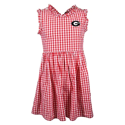 Girl's Garb Georgia Bulldogs Sleeveless Alora Gingham Dress