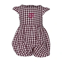Girl's Garb Texas AM Aggies Cara Gingham Ruffled Bodysuit