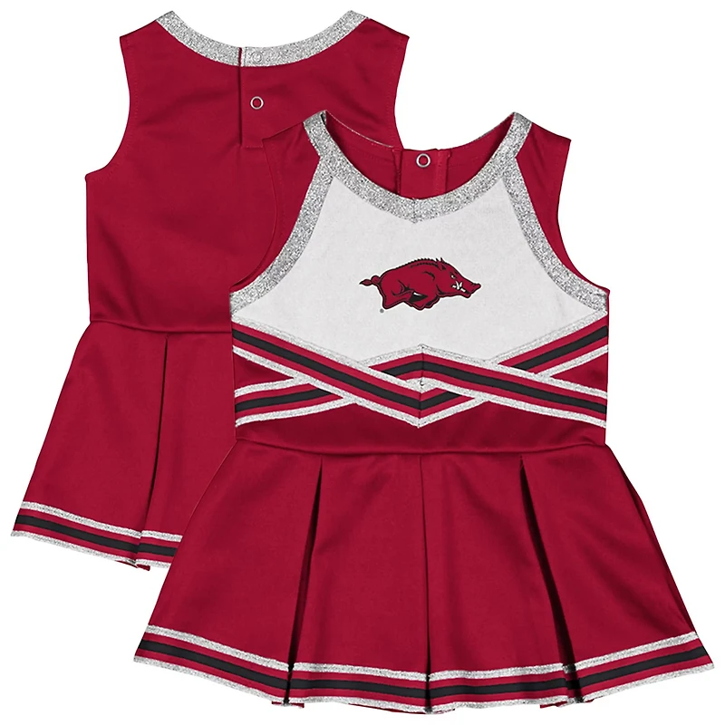 Girls Infant Colosseum Arkansas Razorbacks Lollipop Park Cheer Dress