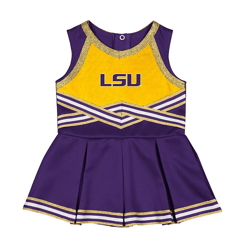 Girls Infant Colosseum LSU Tigers Lollipop Park Cheer Dress