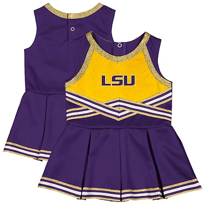 Girls Infant Colosseum LSU Tigers Lollipop Park Cheer Dress