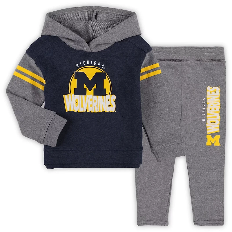 Girls Michigan Wolverines Clubhouse Pullover Hoodie and Legging Set