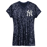 Girls Preschool New York Yankees Sequin V-Neck Dress
