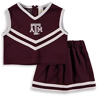 Girls Texas AM Aggies Two-Piece Cheer Set